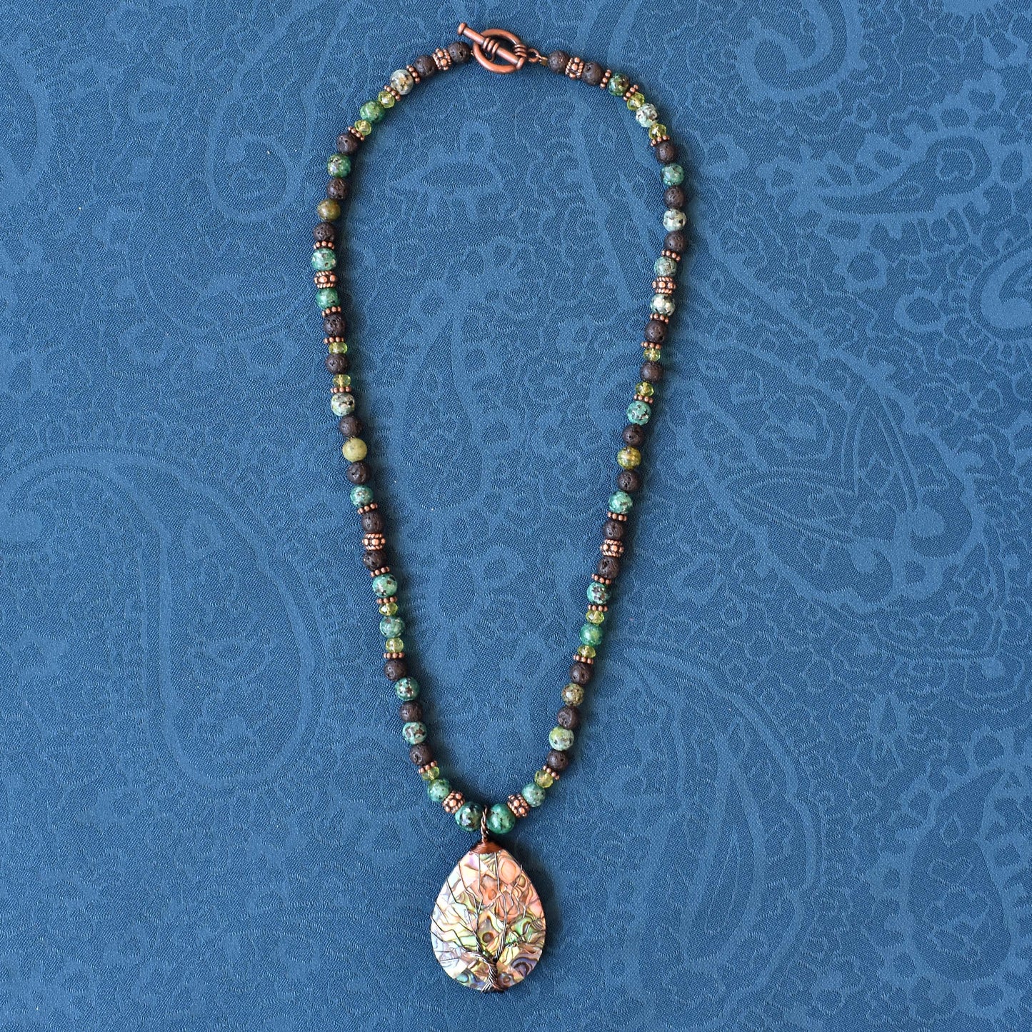 abalone tree of life necklace