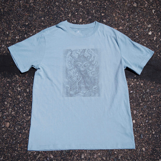 blue spooky tree tee