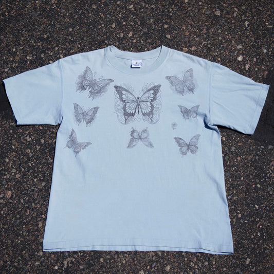 blue butterfly tee