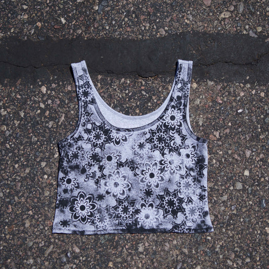 flower collage tank