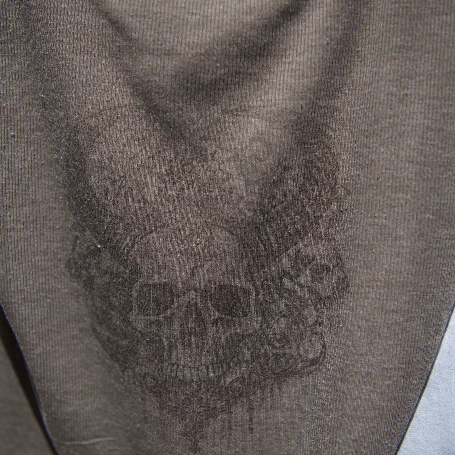 faded ornamental skull tank