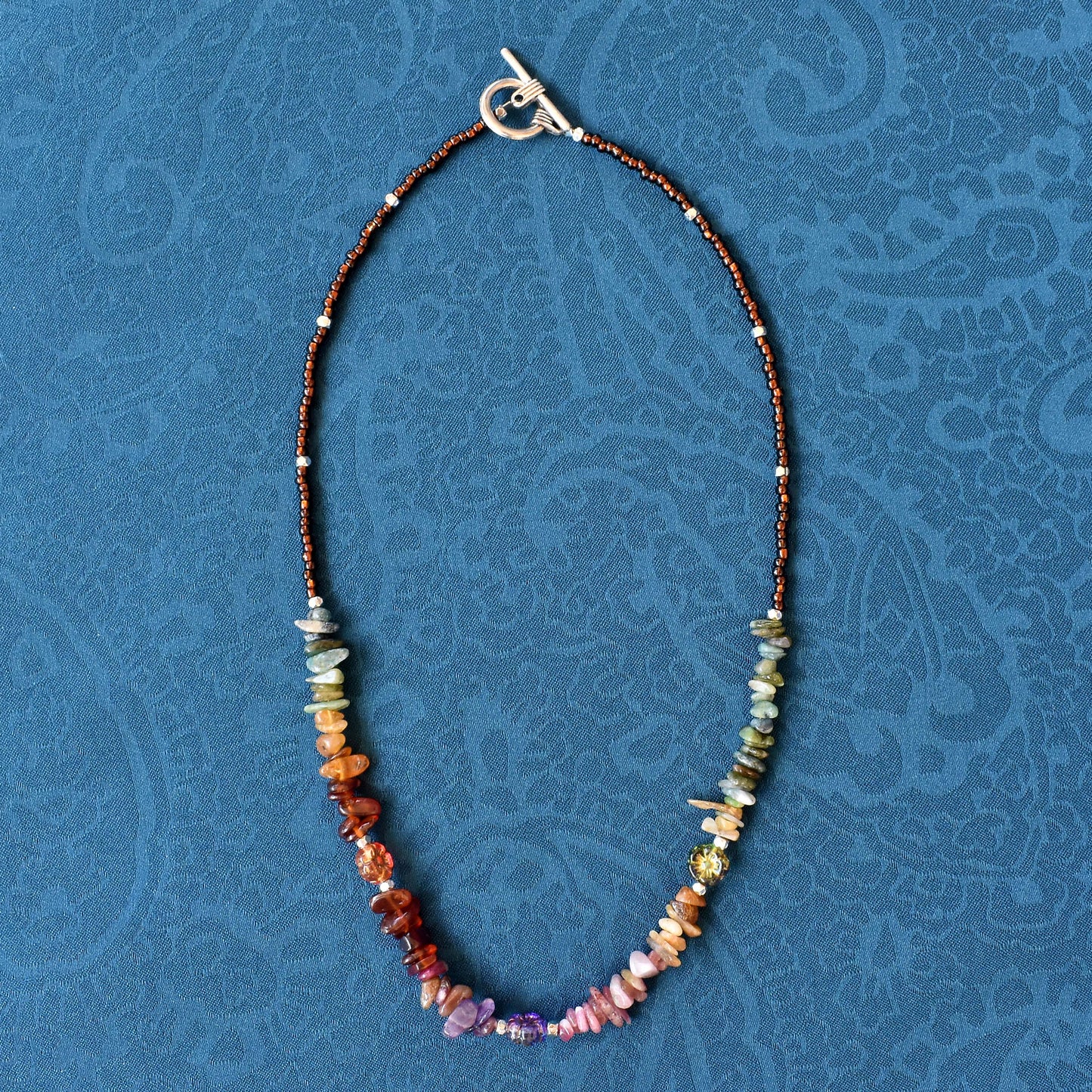 rainbow rock necklace