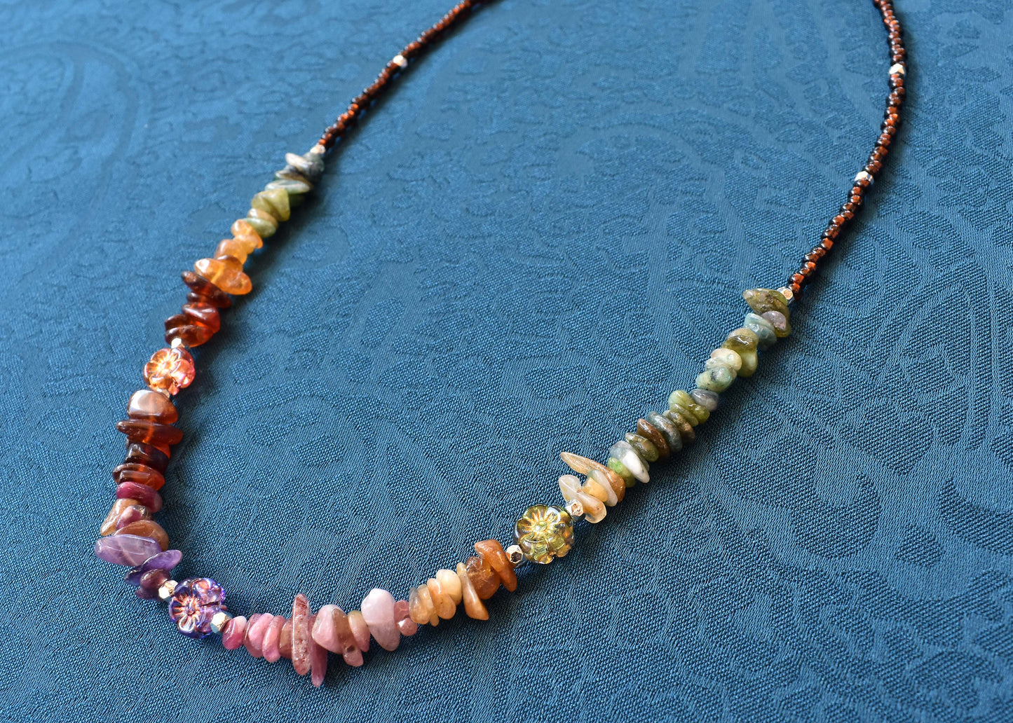 rainbow rock necklace