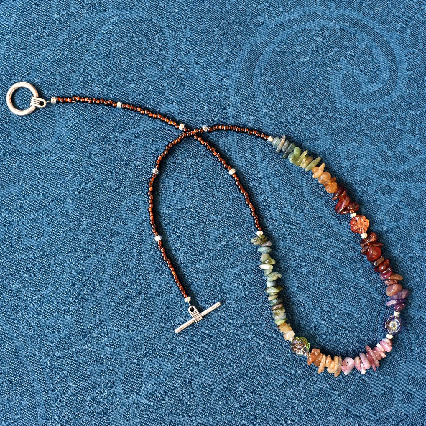 rainbow rock necklace