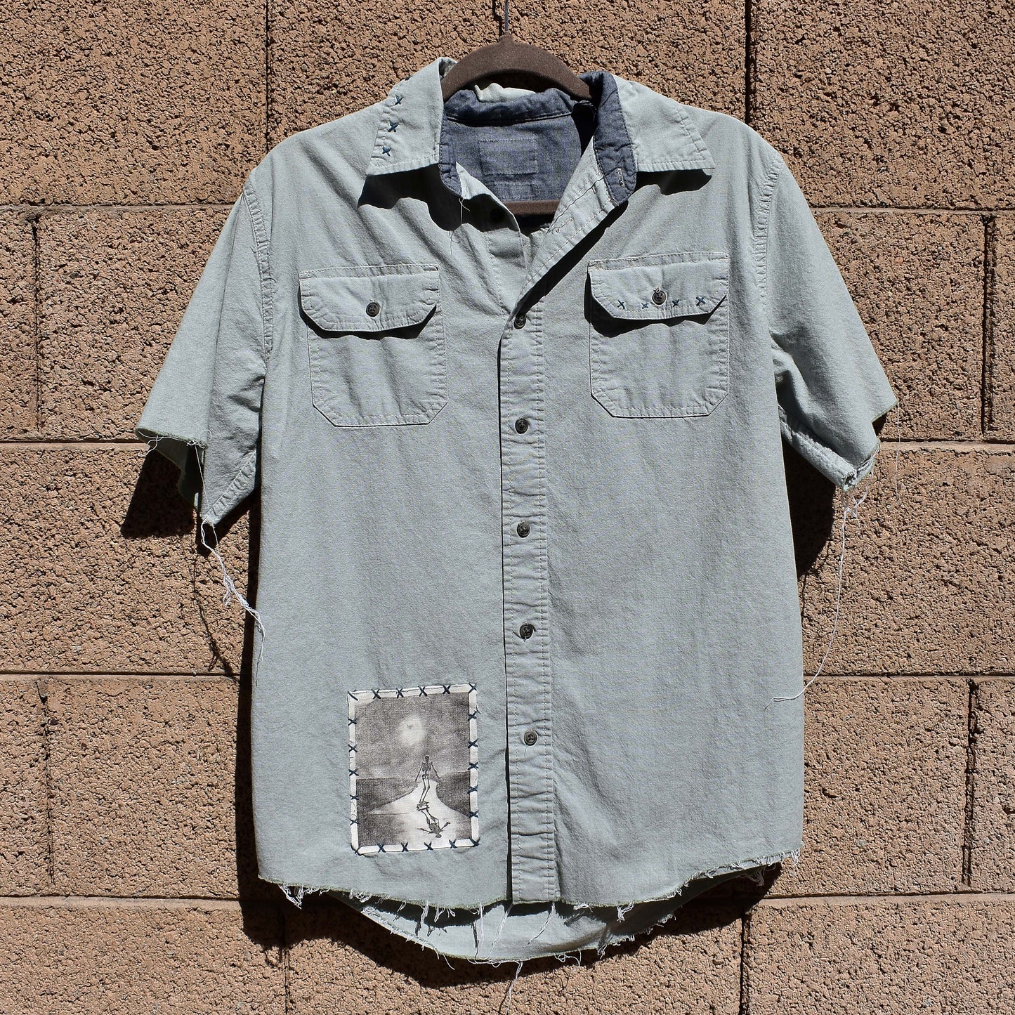 skull skater button up