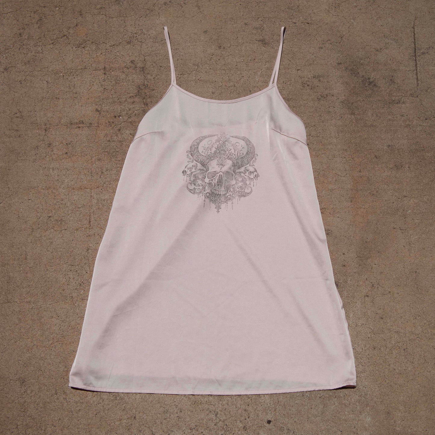 skull silk slip