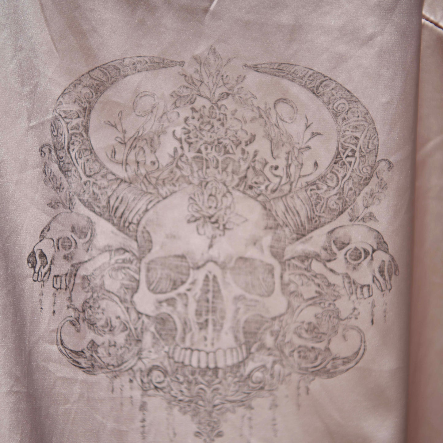 skull silk slip