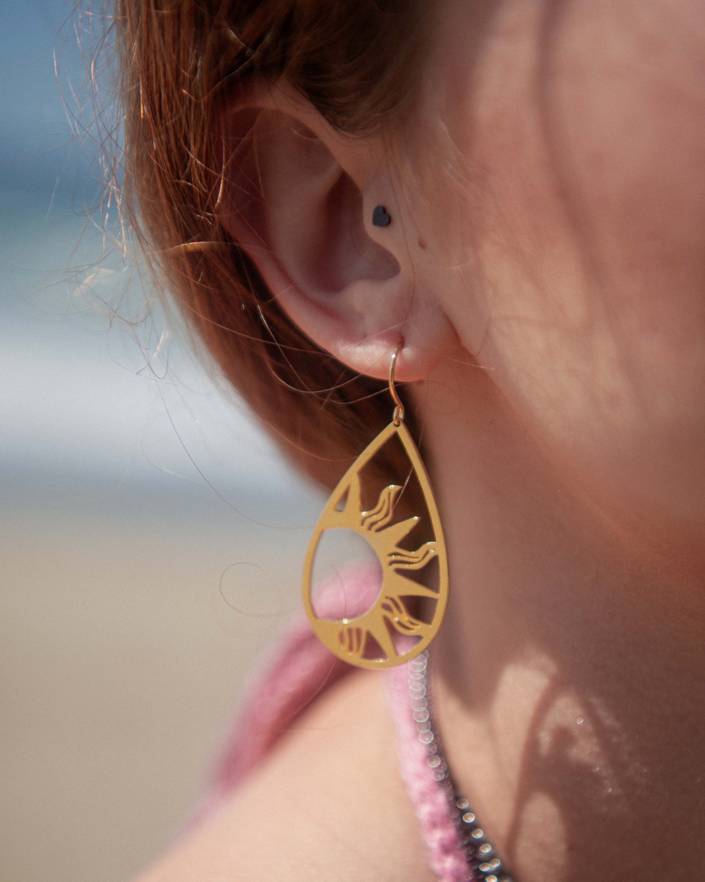 teardrop sun earrings