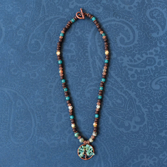 earthy tree sister necklace